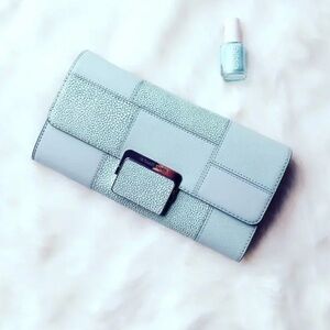 Michael Kors Mint  Leather Clutch / Wallet on Chain